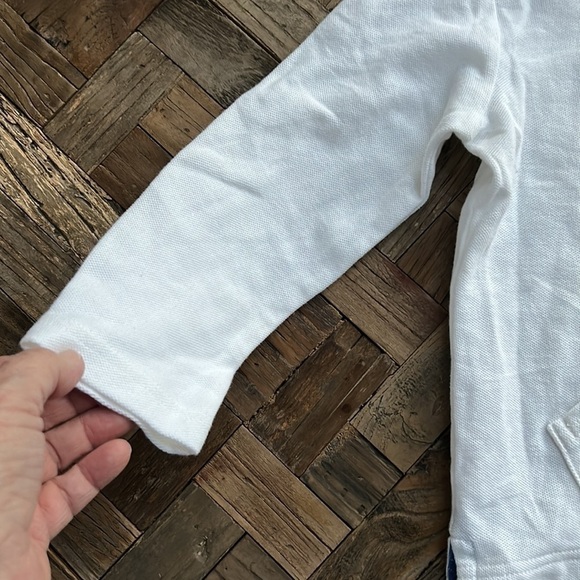 Janie and Jack White Hooded Pique Polo Sweatshirt - Picture 10 of 11